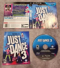 Playstation 3 JUST DANCE 3 (PS3) DISC + CVR ART + MANUAL - NO CASE - VERY GOOD
