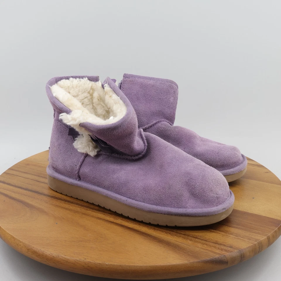 Koolaburra by UGG Little Kids' Victoria Mini Boot Purple/Violet w Ribbon Size 3 - Image 3 of 4