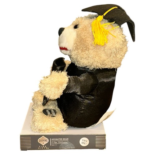 Oso de Peluche Animado Graduación Canta "Celebración", NUEVO - Imagen 2 de 3