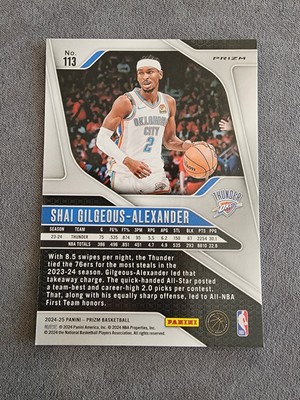 Shai Gilgeous-Alexander 2024-25 Prizm #113 Hyper Prizm | eBay