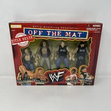 Jakks BCA Off The Mat Box Figure Set w/ Title Belts Stone Cold Billy Gunn New