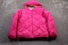 Cat  Jack Jacket Girls L Pink Hooded Puffer Sherpa Fleece Lined Winter Warm