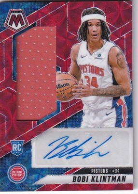 2024-25 Panini Mosaic NBA RJA-BOB Bobi Klintman Rookie Patch Auto Red