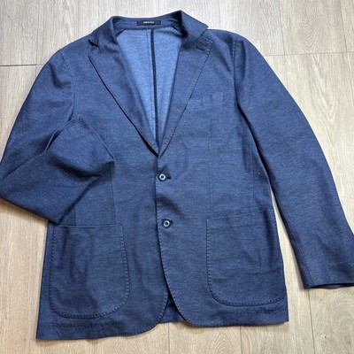 ANGELO NARDELLI Men s Unconstructed Blazer Summer Travel Jacket 40 Blue Italy