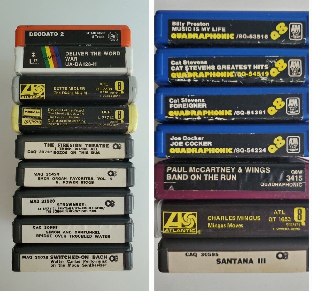 Quadraphonic 8 Tracks PICK 1: Santana, Paul McCartney & Wings, Charles Mingus...