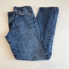 Levi's 504 Mens High Rise Straight Denim Jeans Blue 33 Medium Wash Pockets Zip
