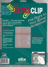 ULTRACLIP Paperclip Sheets of Black, Green, Blue Red, Yellow Brand NEW