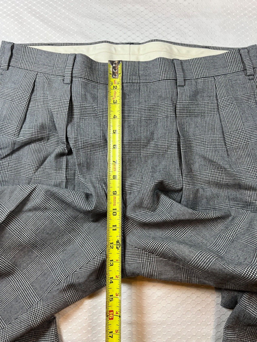 Vintage J. Press Houndstooth Black White Dress Pants Mens 36x32 Cuffed Japanese - Picture 3 of 24