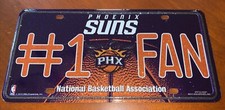 PHOENIX SUNS #1 FAN NBA BASKETBALL LICENSE PLATE MADE IN USA