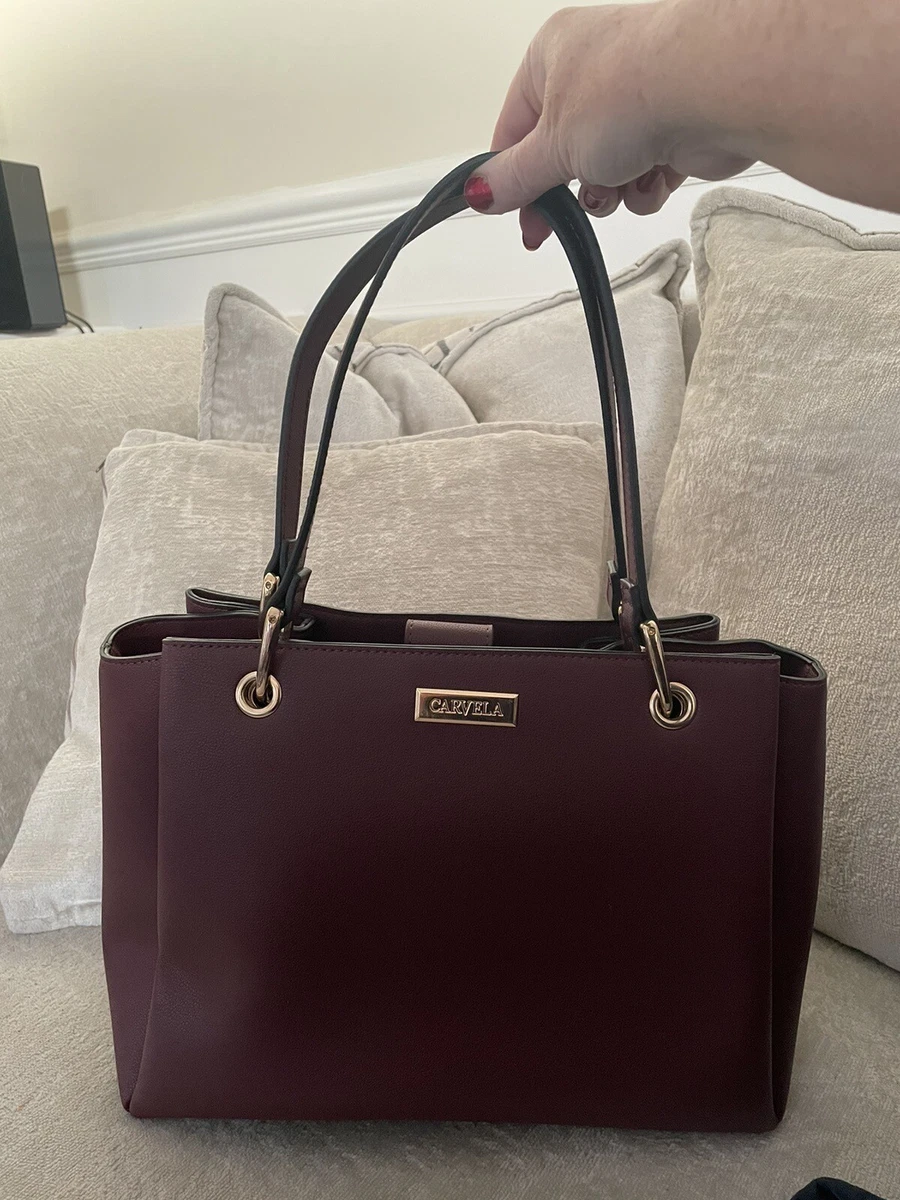 Carvela burgundy best sale bag