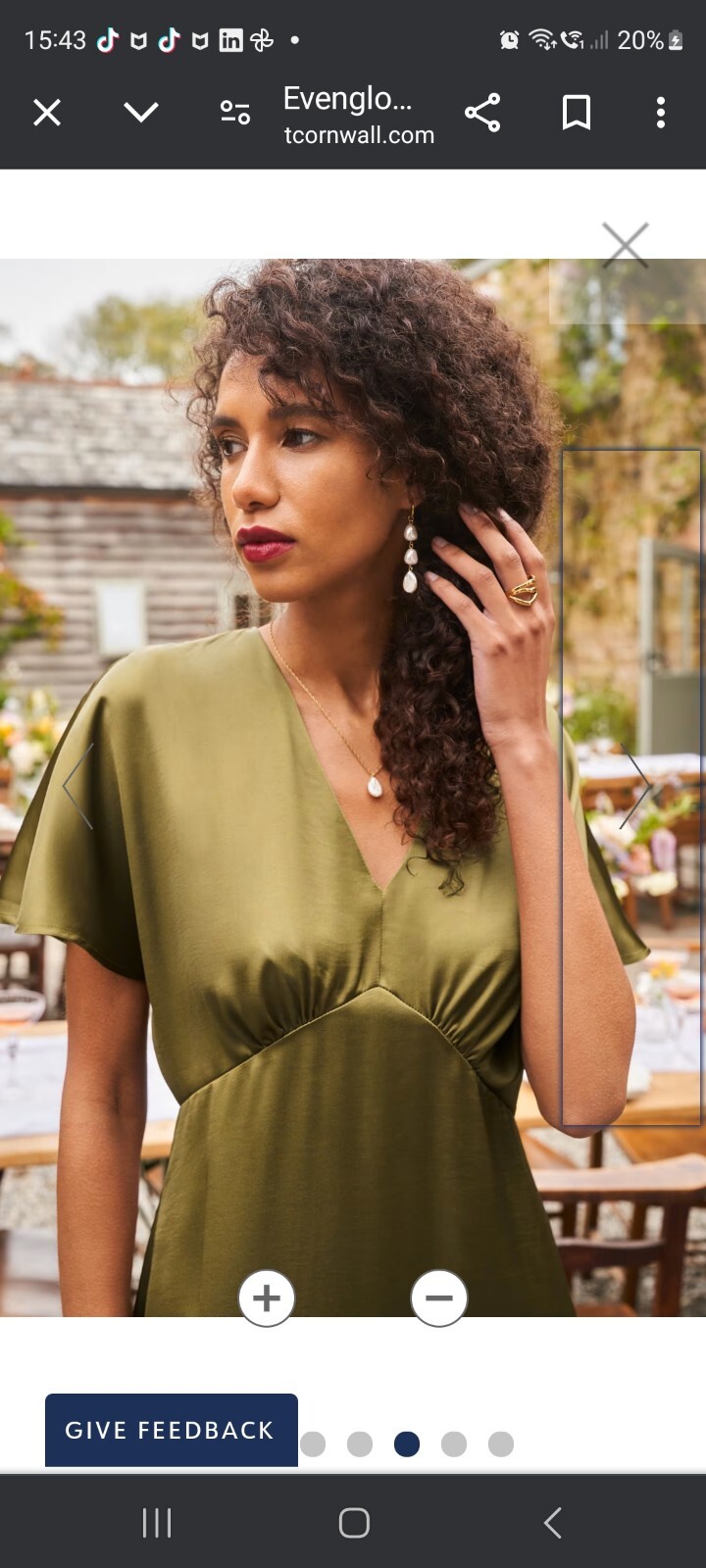 Seasalt Evenglow Fern Green Satin Dress Bnwt UK 14 Midi Wedding Falak