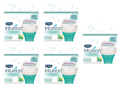 Schick Intuition Sensitive Care With Organic Aloe, 15 Cartridges BNIB