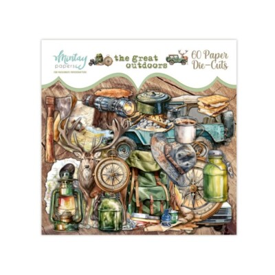 THE GREAT OUTDOOR 60pc Paper Die Cuts Ephemera Mintay Papers Scrapbook Hiking