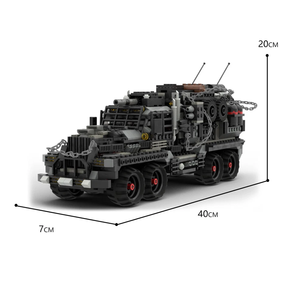 Mad Max The War Rig 8x8 All-wheel Drive Truck 1306 Pieces Building Blocks Set - Image 3 of 4