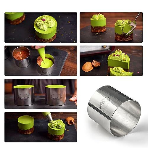 Round Food Ring/ Food Mold/ Food Stacker, Stainless Steel (2 Pieces ...