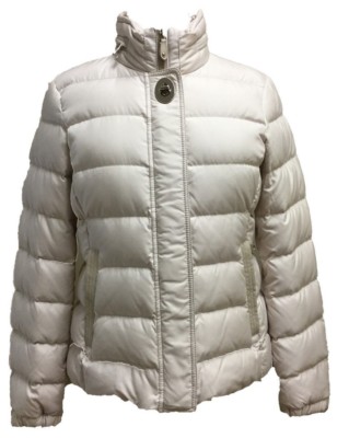 Coach 82206 Women's Ruby Down Jacket Puffer Coat Full Zip Insulated Ivory  White