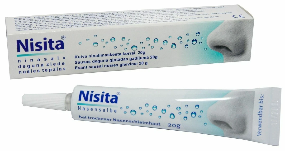 Nasal Ointment Nisita Dry Mucous Membrane Blocked Nose Protection Cleansing 20g