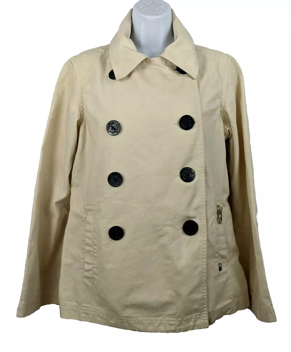 Tommy Hilfiger Button Up Canvas Cotton Jacket Tan Size M Womens
