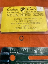 Eastern Motorcycle Parts Clutch Pushrod 4 and 5 speed 11096A retaining ring