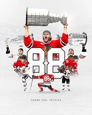 Patrick Kane 8x10 Photo NHL Chicago Blackhawks Tribute 88 Thank You Stanley Cup