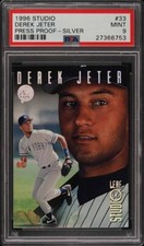 1996 Studio Press Proof Silver Derek Jeter /100 ROOKIE RC #33 PSA 9 MINT