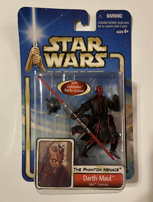 Star Wars Vintage Phantom Menace DARTH MAUL SITH TRAINING #42 New Sealed 2002