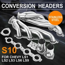 Set Swap S10 Conversion Headers For Chevy LS1 LS2 LS3 LS6 LS9 LS Engines 5.3 6.0