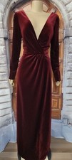 Jenny Yoo Collection Ryland Long Sleeve Velvet in Berry Dress Size 16 NWT #B