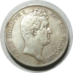 elf France Kingdom 5 Francs 1830 A   Louis Philippe I   Raised Lettering  RARE