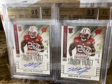 LOT2. 2015 Contenders Draft Picks MELVIN GORDON Season Ticket auto RC BGS 9.5
