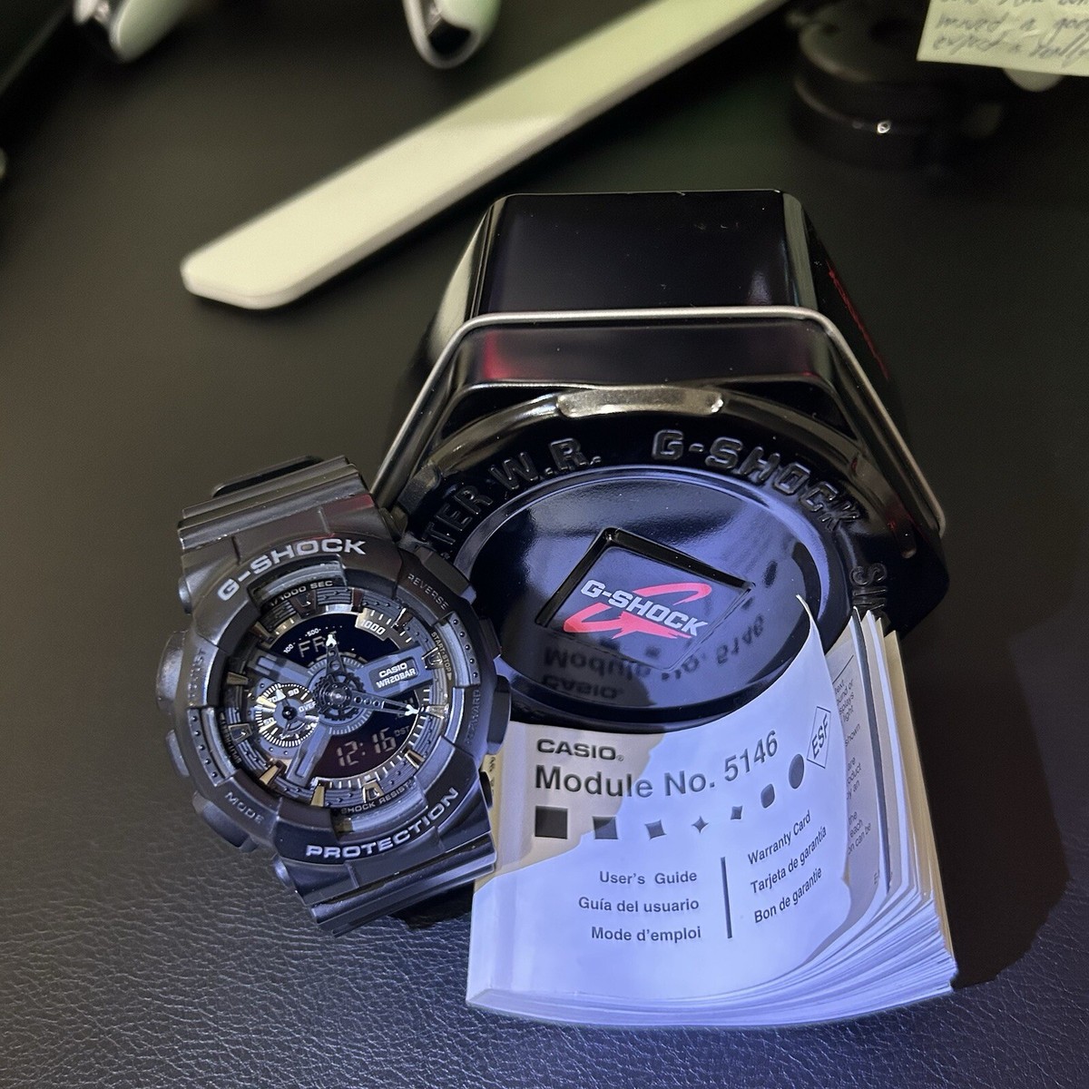 Casio G-Shock WR20BAR Analog Digital Watch GA110 Black New