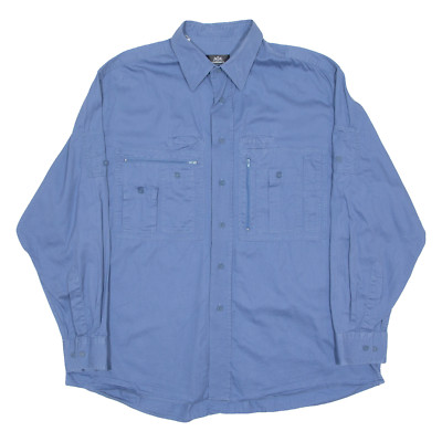 WALBUSCH Outdoors Herren Uni Hemd Blau Langarm XL