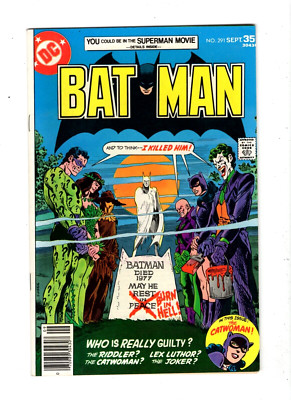 1977 DC Comics Batman #291 Sept Who Is Really Guilty? 9.0 NM NWS