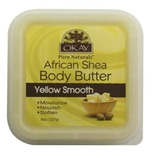 OKAY Shea Butter Yellow Smooth Deep Moisturizing 7oz weight (8oz jar size)
