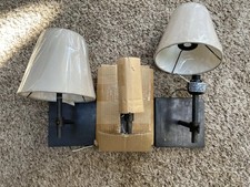 Pottery Barn Francis Wall Sconce Polished Nickle Shade For Sale