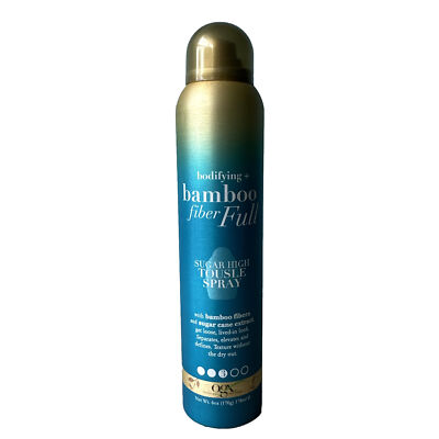OGX Bodifying + Bamboo FiberFull Sugar High Tousle Spray 6 Oz Hair Spray New