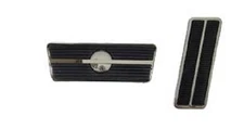 68-72 CORVETTE A/T  Gas and Brake Pedal Pad Set W/ Stainless Steel Trim **NEW**