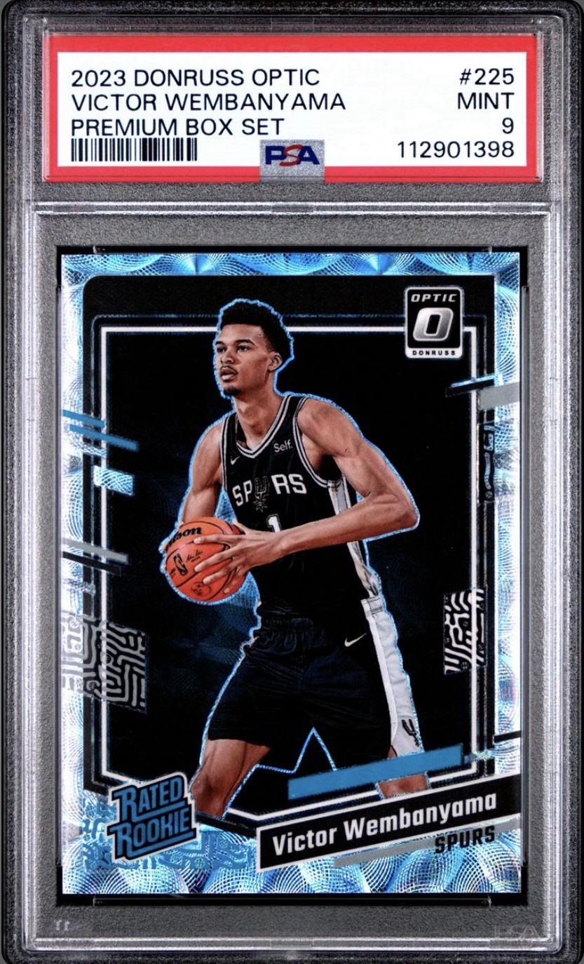 2023 Panini Donruss Victor Wembanyama Optic Premium Box Set Rookie 37/249 PSA 9