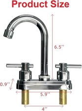 Bathroom Faucets Bathroom Sink Faucet 2 Hole,Centerset Two Handle Vanity,Chrome