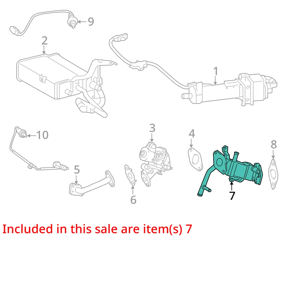 Toyota Prius 2011-2017 25601-37010 EGR Pipe Fits Prius V 2012-2017, Lexus CT200H - Image 3 of 4
