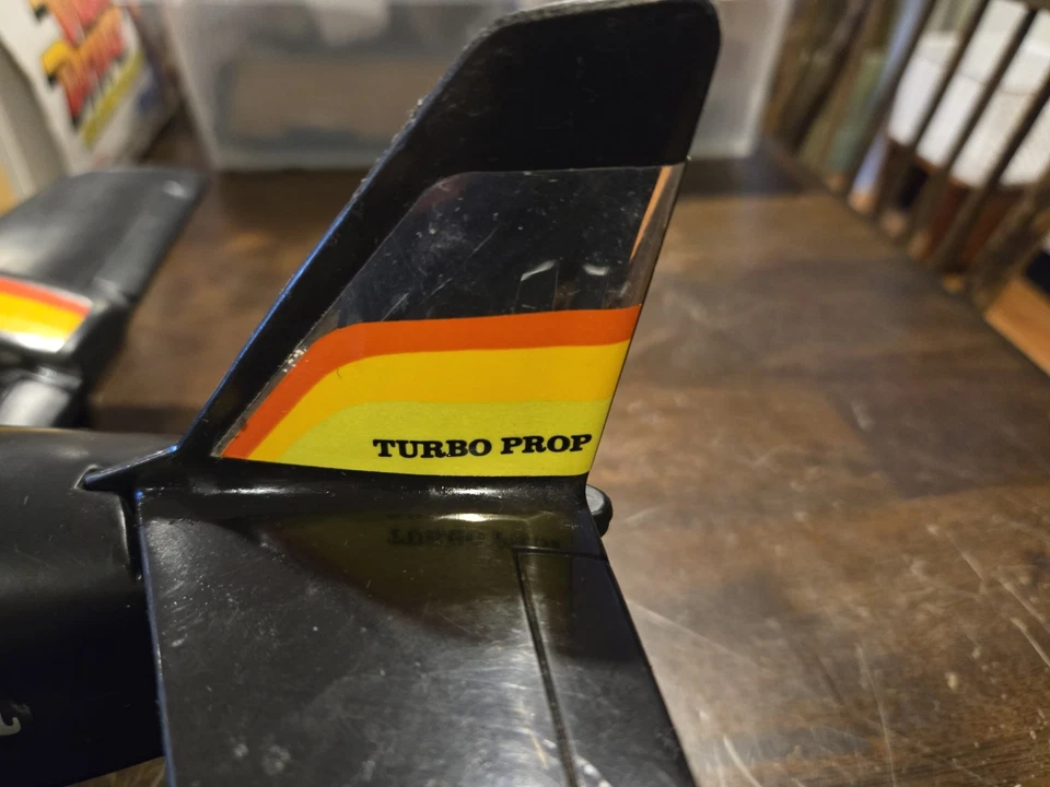 Vintage 1979 Tonka Hand Commander Airplane, Turbo Prop Black Plane - Image 2 of 4