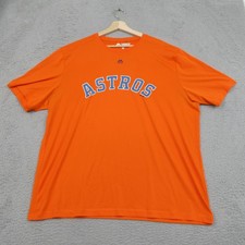 Houston Astros Shirt Mens 2XL Orange MLB Baseball Majestic Cool Base Performance
