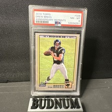 2001 Topps DREW BREES #328 RC Rookie Card PSA 8 San Diego Chargers. rookie card picture