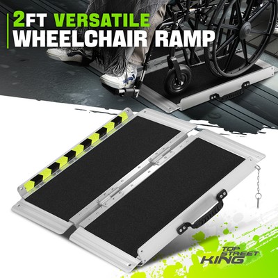 29'' X 2' X 2'' 880 lbs Capacity Extended Black Wheelchair Ramp Service Ramps