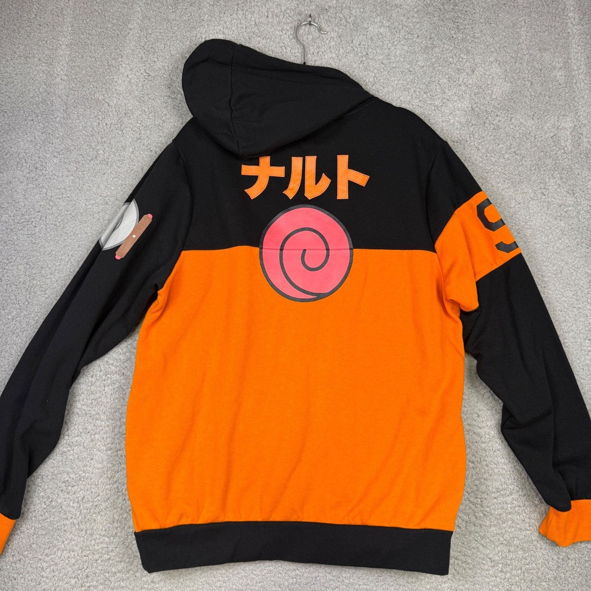 なると Naruto Shippuden 2002 MK 2007 SP Full Zip Hoodie Anime Black