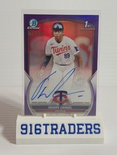 2023 Bowman Chrome Prospect Auto Omari Daniel RC Purple Refractor /250 CPA-OD