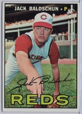 1967 Topps #114 Jack Baldschun in EX Condition Reds