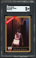 Michael Jordan 1990-91 Skybox Prototype SGC 5 Basketball Card Chicago Bulls #41