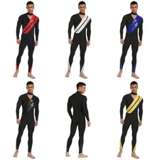 Mens Outfits Rumba Bodysuit Tango Costume Ballet Dancewear Figure Skating Latin