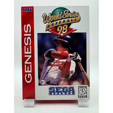 World Series Baseball 98 (Genesis) CIB Complete Cardboard Box Tested Great Shape